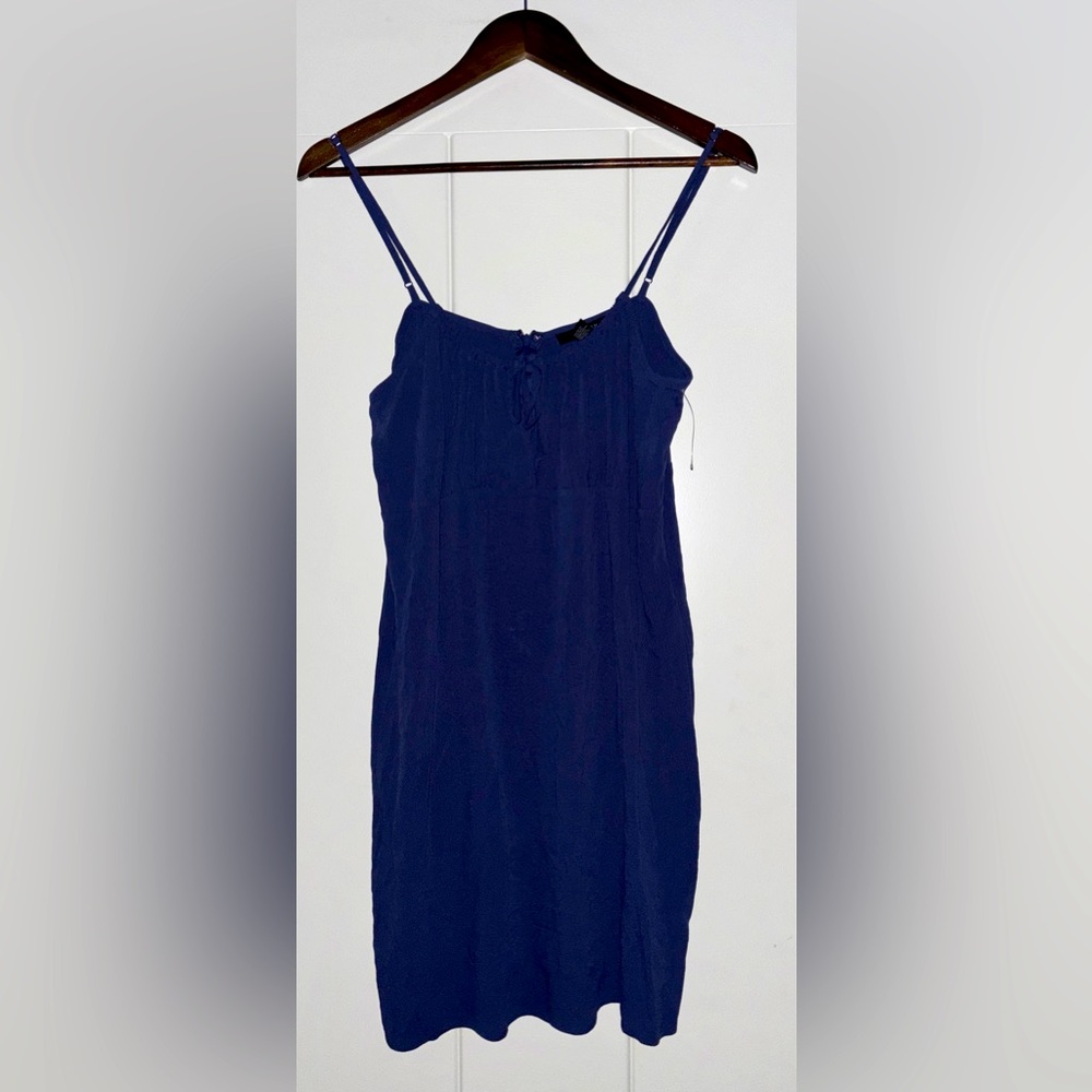 Forever 21 Y2K Babydoll Coquette Key-Hole Blue Mini Dress Women‎ XL